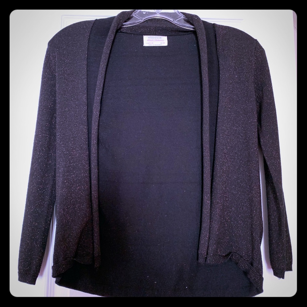 Zara Girls Size 9-10 Black Sparkle Knit Sweater